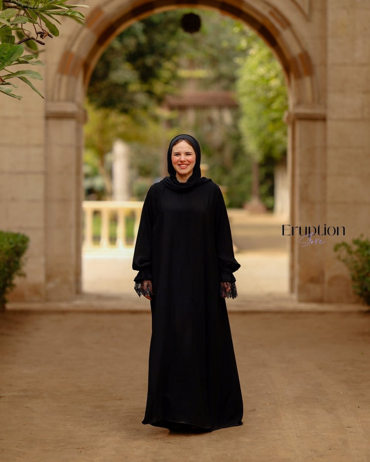 عباية دانتيل أسود - Eruption Store
