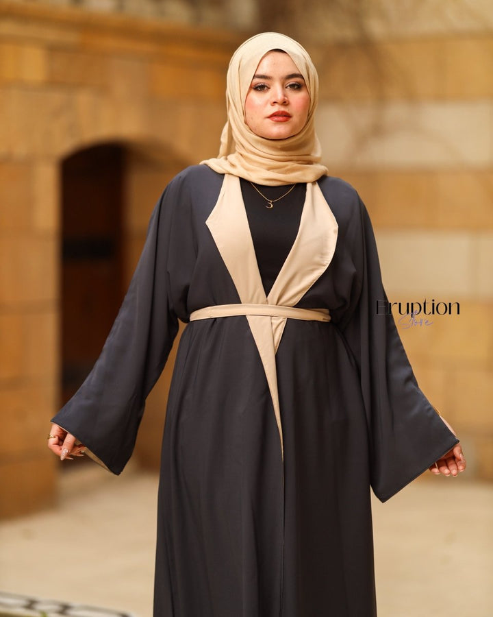 عباية دوبل فيس رمادي - Eruption Store